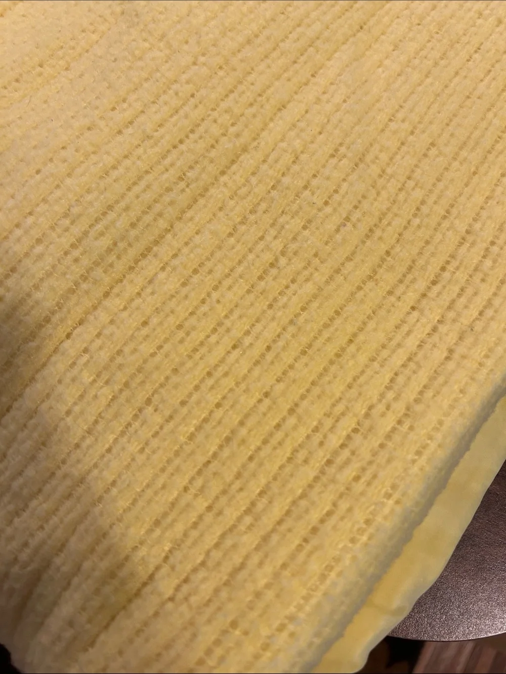 Soft Yellow Textured Throw Blanket - Cozy Home Bedding